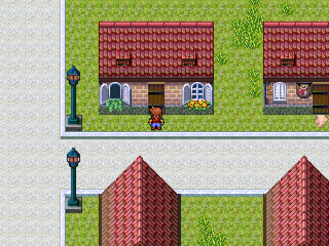 Das Haus, in dem ihr in der Tauschquest im RPG-Maker-Spiel Mondschein das Kochbuch eintauscht.