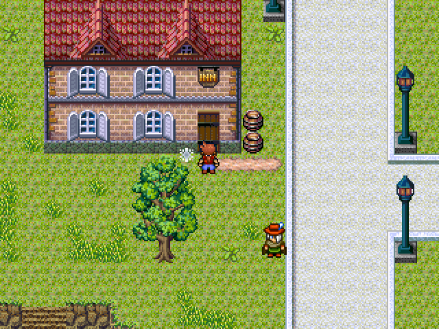 Das Inn, in dem ihr in der Tauschquest im RPG-Maker-Spiel Mondschein das Kochbuch findet.