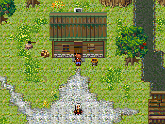 Das Haus, in dem ihr in der Tauschquest im RPG-Maker-Spiel Mondschein das Nähzeug eintauscht.