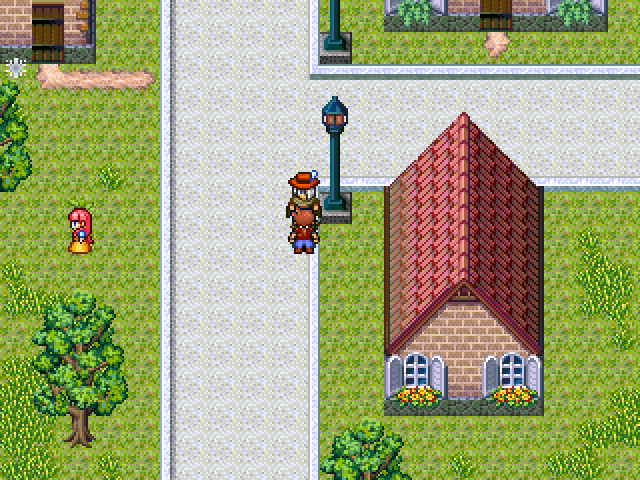 Der NPC, bei dem ihr in der Tauschquest im RPG-Maker-Spiel Mondschein das Strickdeckchen eintauscht.