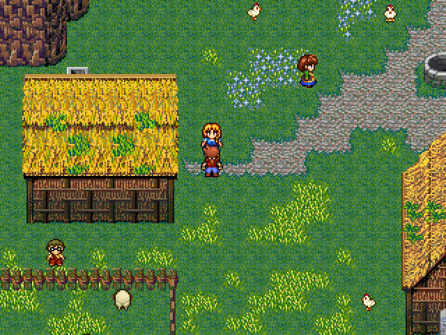 Der NPC, bei dem ihr in der Tauschquest im RPG-Maker-Spiel Mondschein den Strohhalm eintauscht.