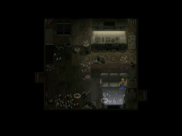 Ein Screenshot von Alone – Eternal Nightmare. Der Protagonist sitzt – spärlich bekleidet und mit rot unterlaufenen Augen – in seiner völlig zugemüllten Wohnung und raucht eine Bong. Ein Screenshot von Alone – Eternal Nightmare. Der Protagonist sitzt – spärlich bekleidet und mit rot unterlaufenen Augen – in seiner völlig zugemüllten Wohnung und raucht eine Bong.