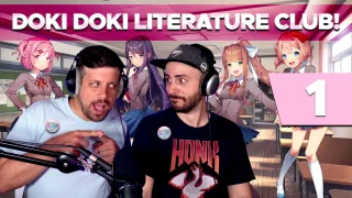 YouTube-Thumbnail meines und Munks Let's Plays von Doki Doki Literature Club!