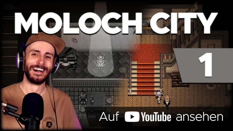 YouTube-Thumbnail meines Let's Plays von Moloch City