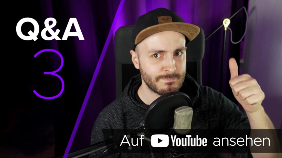 YouTube-Thumbnail meines dritten Q&As.