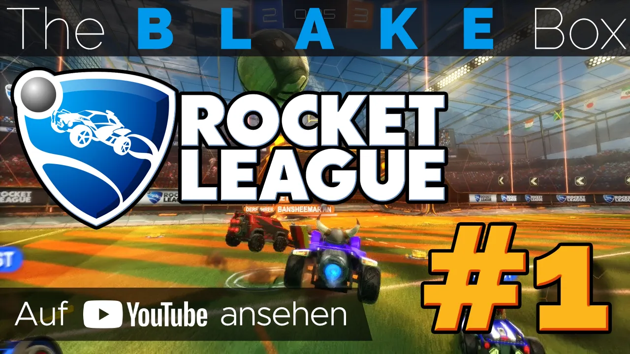 YouTube-Thumbnail meines und Davids Let's Plays von Rocket League