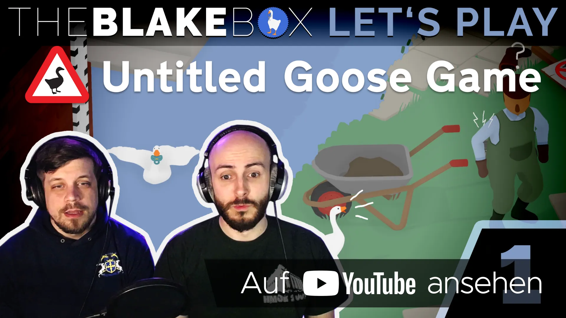 YouTube-Thumbnail meines und Munks Let's Plays von Untitled Goose Game