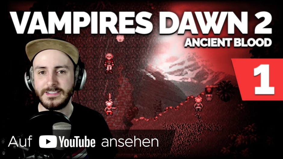 YouTube-Thumbnail meines Let's Plays von Vampires Dawn 2: Ancient Blood