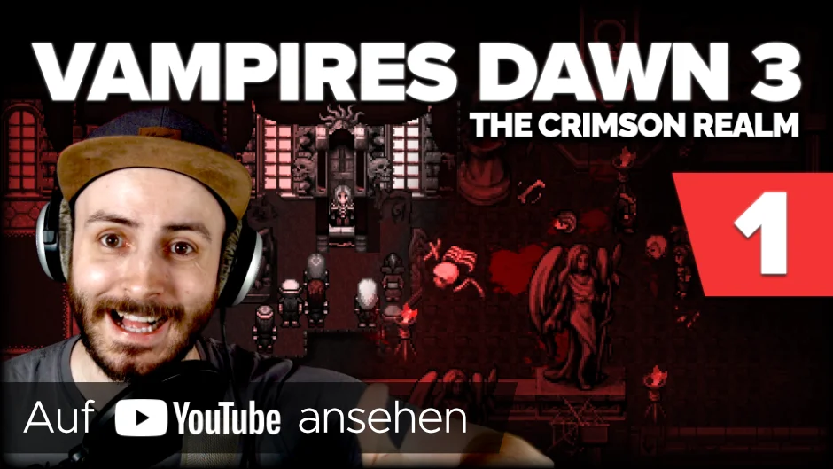 YouTube-Thumbnail meines Let's Plays von Vampires Dawn 3: The Crimson Realm