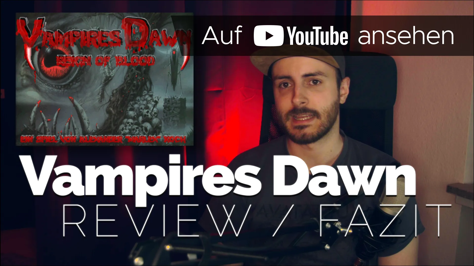 YouTube-Thumbnail meines Reviews zu Vampires Dawn: Reign of Blood