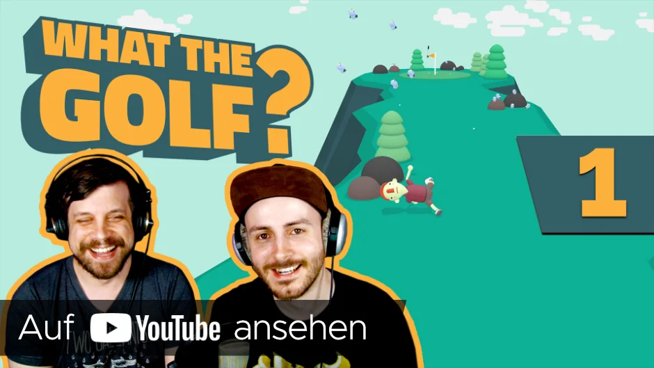 YouTube-Thumbnail meines und Munks Let's Plays von What the Golf?